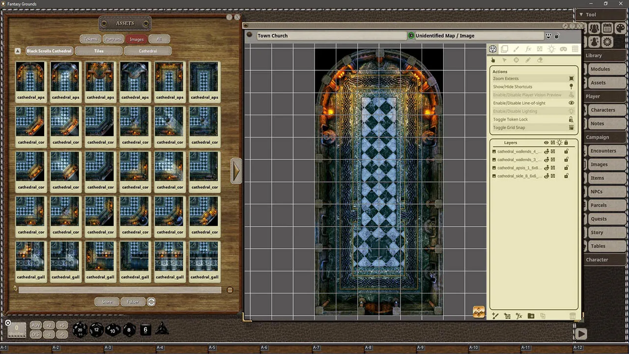 Fantasy Grounds - Black Scrolls Cathedral (Map Tiles Pack) Screenshot 4