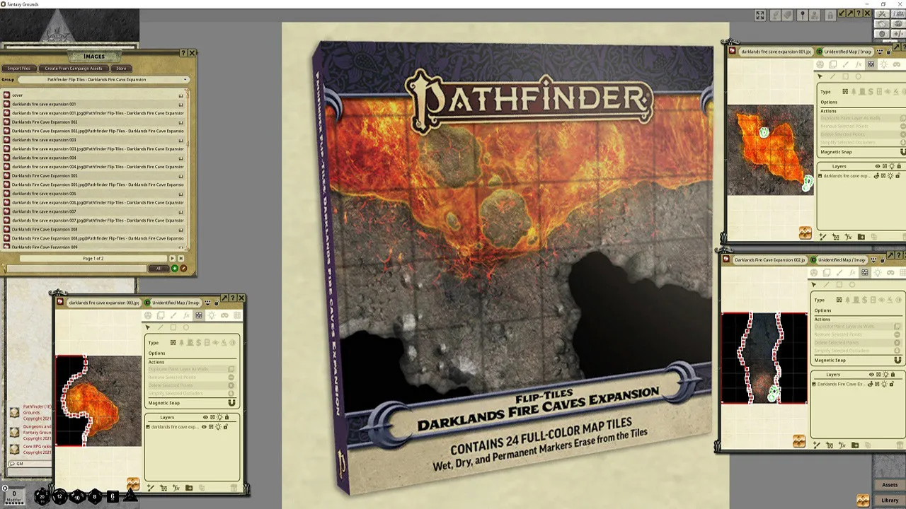 Fantasy Grounds - Pathfinder RPG - Flip-Tiles - Darklands Fire Caves Expansion Screenshot 1
