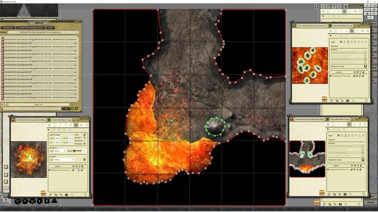 Fantasy Grounds - Pathfinder RPG - Flip-Tiles - Darklands Fire Caves Expansion Screenshot 0