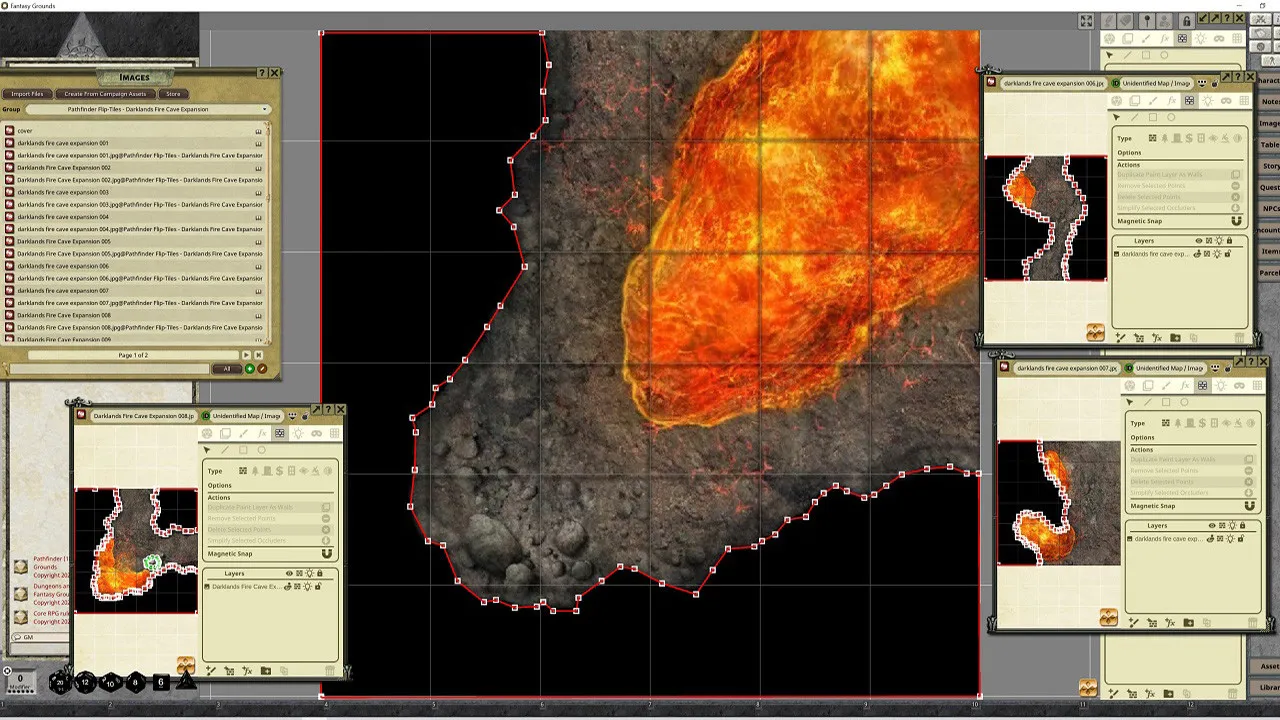 Fantasy Grounds - Pathfinder RPG - Flip-Tiles - Darklands Fire Caves Expansion Screenshot 4