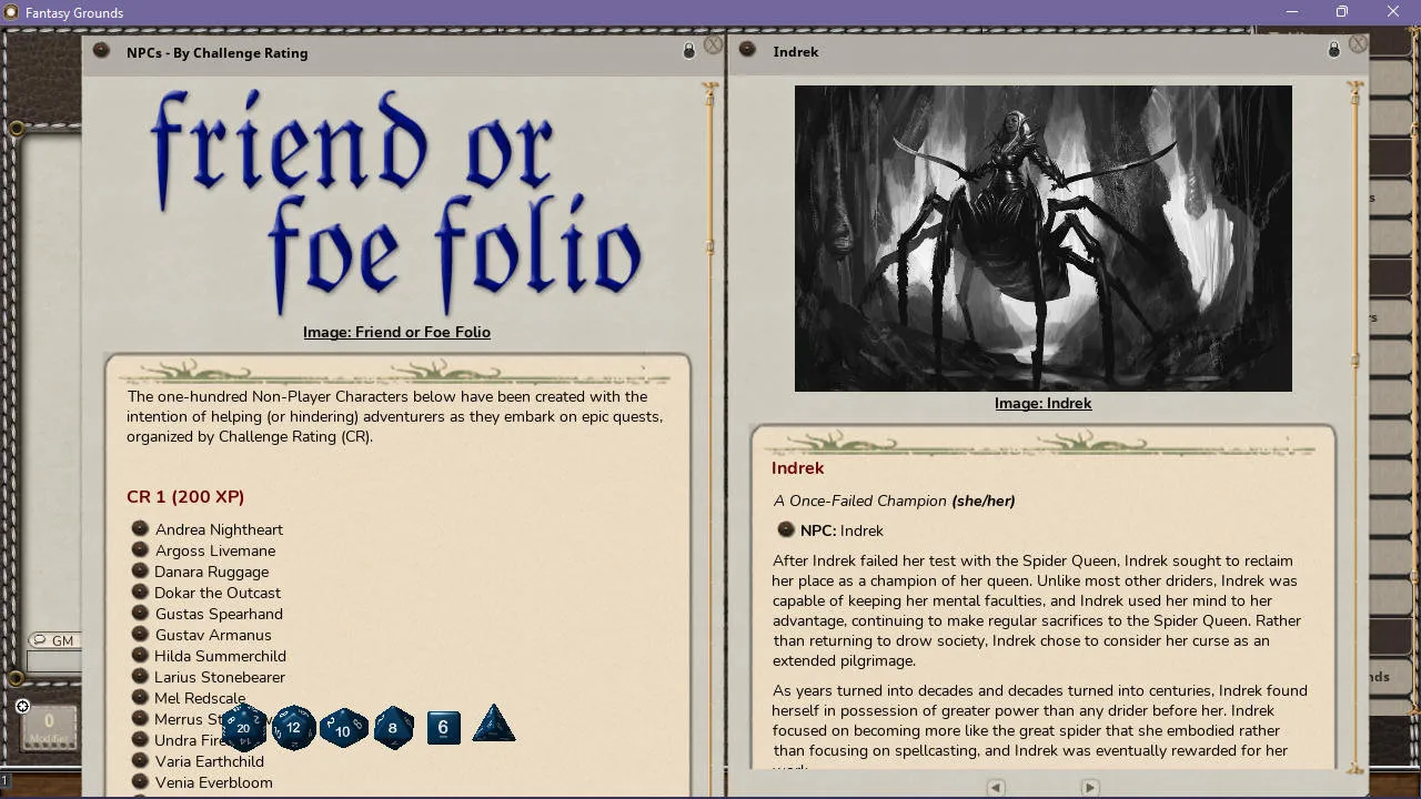 Fantasy Grounds - Friend or Foe Folio Screenshot 3