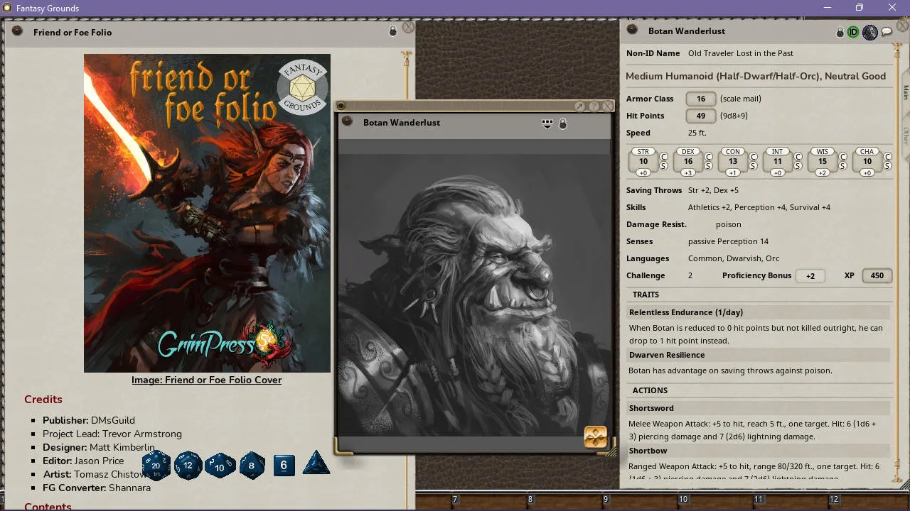 Fantasy Grounds - Friend or Foe Folio Screenshot 4
