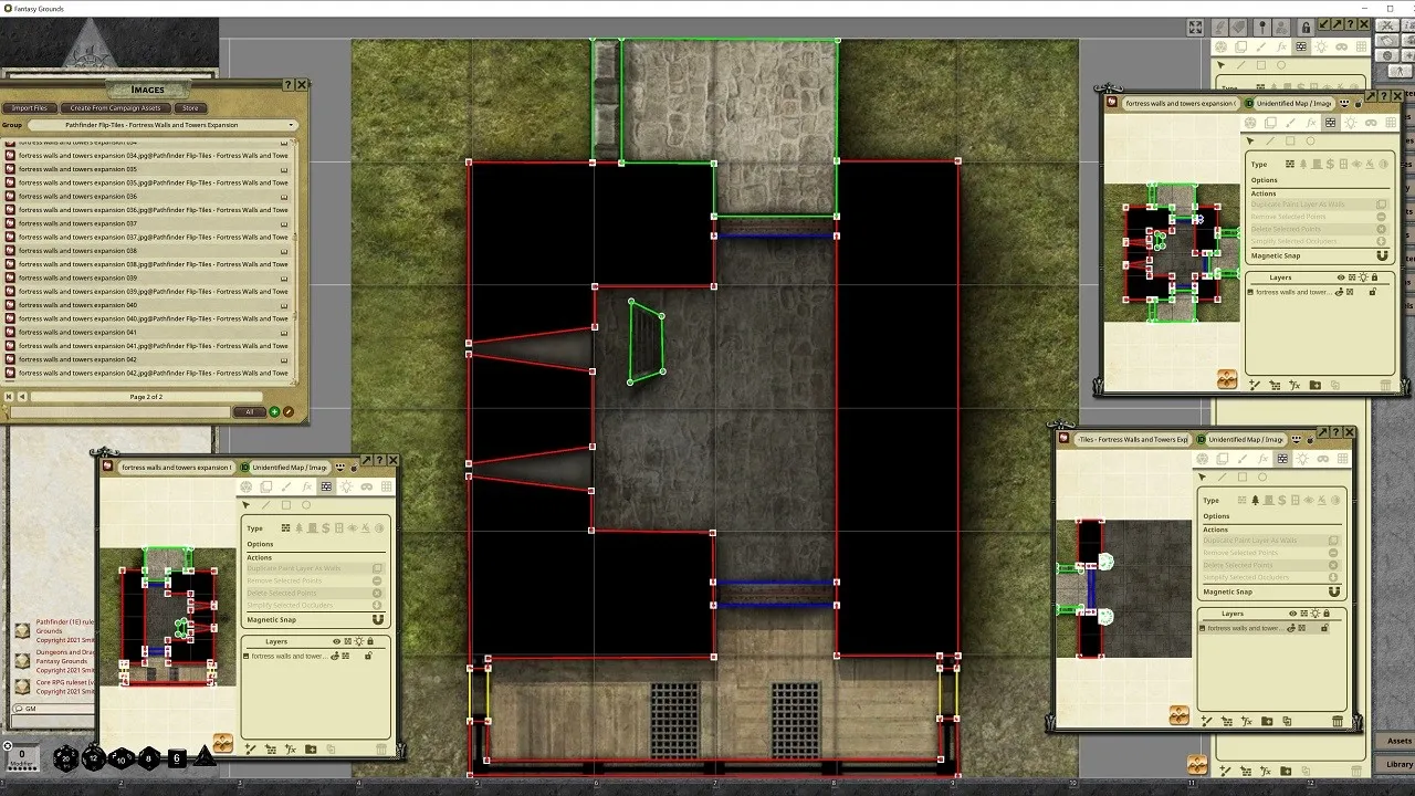 Fantasy Grounds - Pathfinder RPG - Flip-Tiles - Fortress Walls and Towers Expansion Screenshot 0