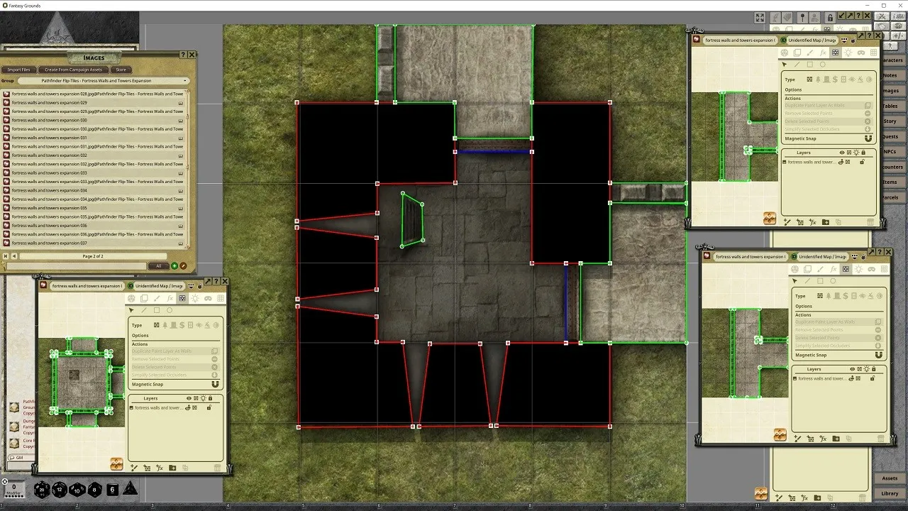 Fantasy Grounds - Pathfinder RPG - Flip-Tiles - Fortress Walls and Towers Expansion Screenshot 2