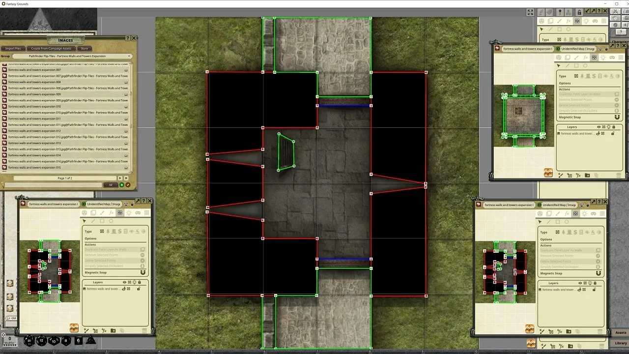 Fantasy Grounds - Pathfinder RPG - Flip-Tiles - Fortress Walls and Towers Expansion Screenshot 1