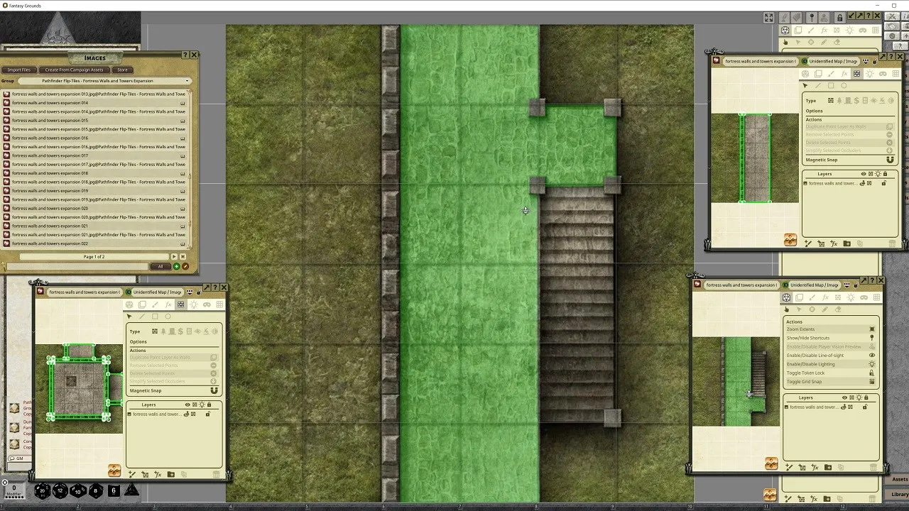 Fantasy Grounds - Pathfinder RPG - Flip-Tiles - Fortress Walls and Towers Expansion Screenshot 3