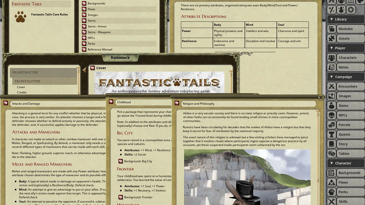 Fantasy Grounds - Fantastic Tails Core Ruleset Screenshot 4