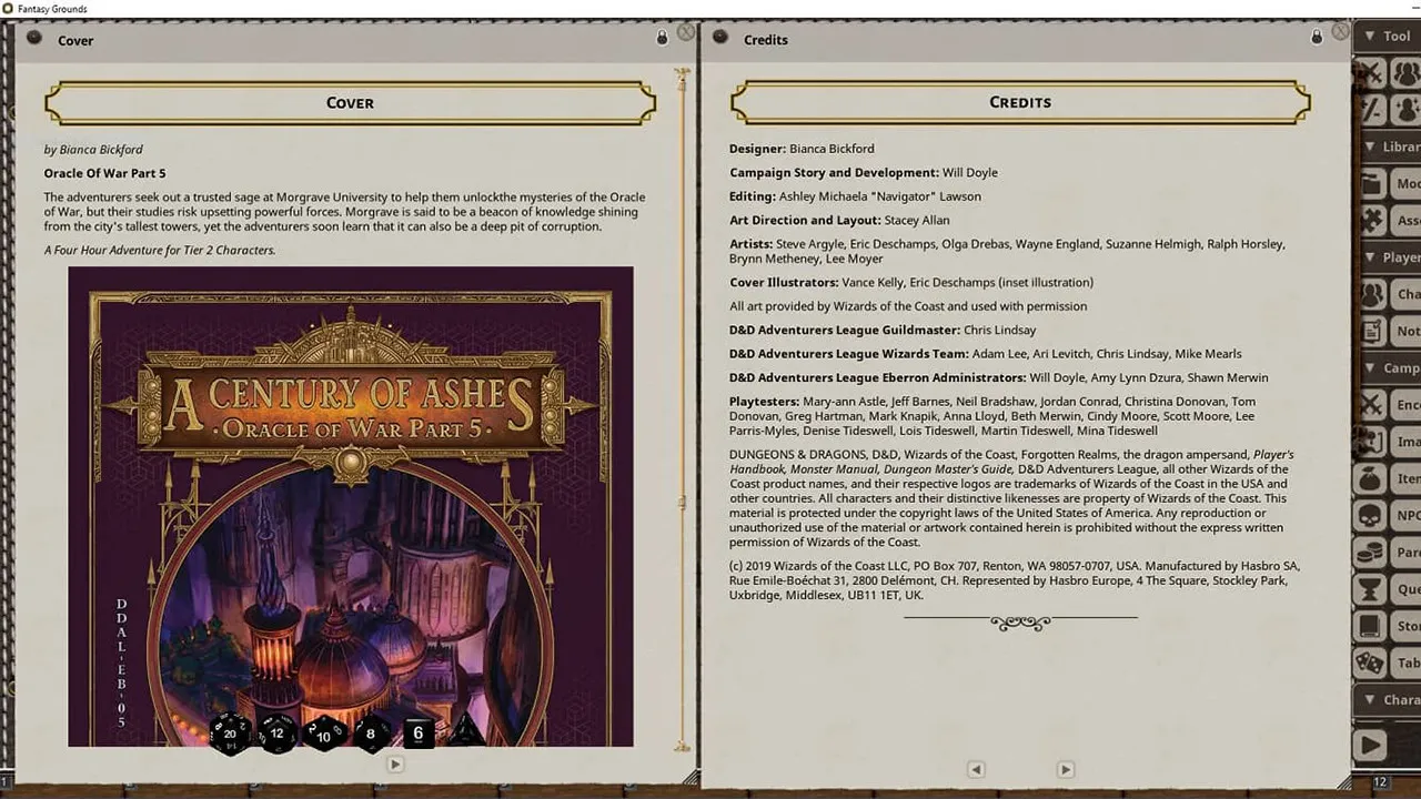 Fantasy Grounds - D&D Adventurers League EB-05 A Century of Ashes Screenshot 3