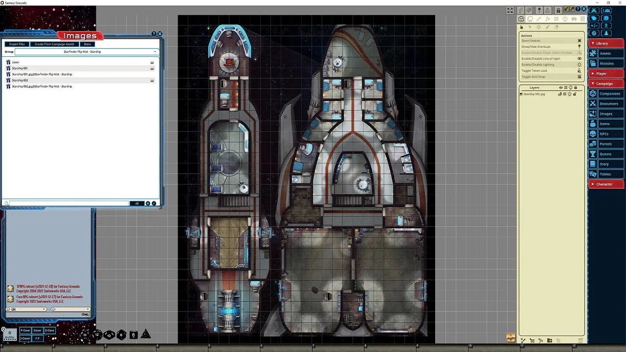 Fantasy Grounds - Starfinder RPG - Flip-Mat Starship Screenshot 2