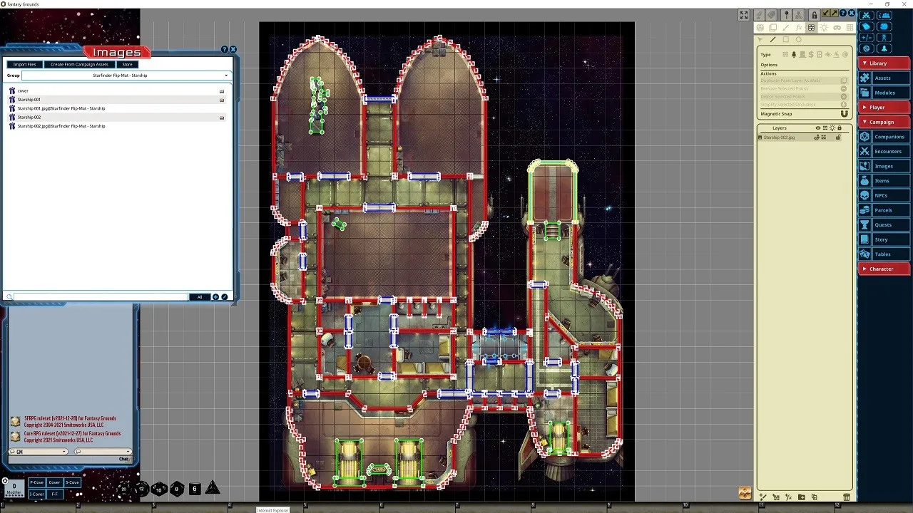 Fantasy Grounds - Starfinder RPG - Flip-Mat Starship Screenshot 4