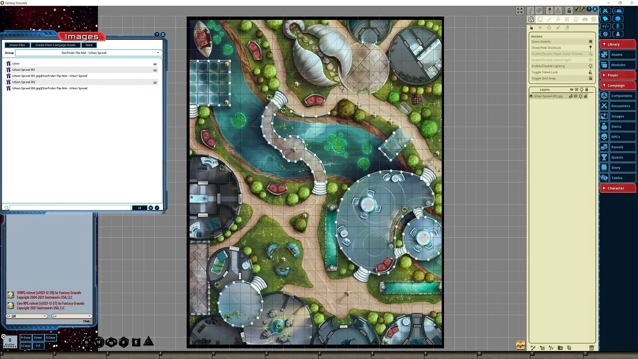 Fantasy Grounds - Starfinder RPG - Flip-Mat - Urban Sprawl Screenshot 1