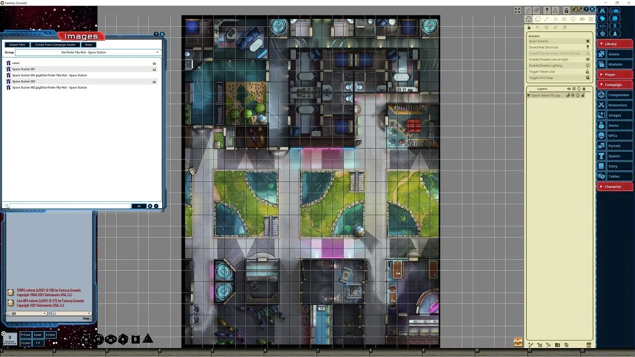 Fantasy Grounds - Starfinder RPG - Flip-Mat - Space Station Screenshot 3
