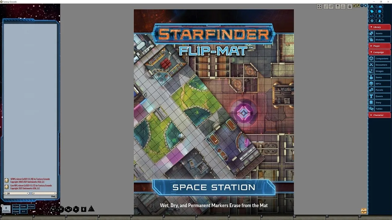 Fantasy Grounds - Starfinder RPG - Flip-Mat - Space Station Screenshot 1