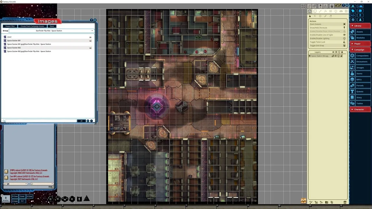 Fantasy Grounds - Starfinder RPG - Flip-Mat - Space Station Screenshot 0