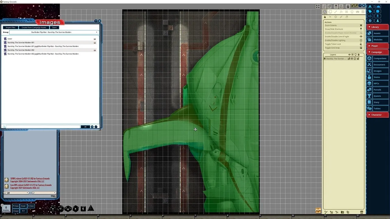 Fantasy Grounds - Starfinder RPG - Flip-Mat - Starship, The Sunrise Maiden Screenshot 1