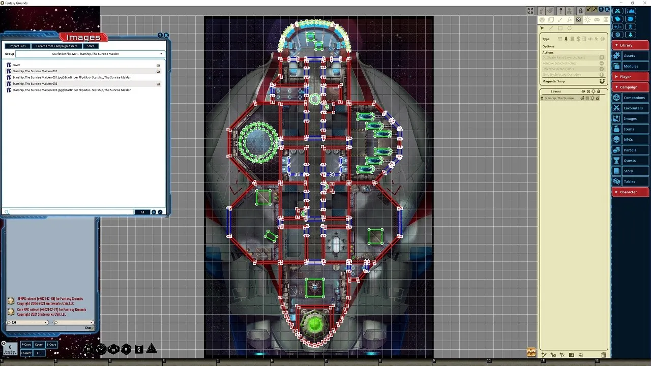 Fantasy Grounds - Starfinder RPG - Flip-Mat - Starship, The Sunrise Maiden Screenshot 3