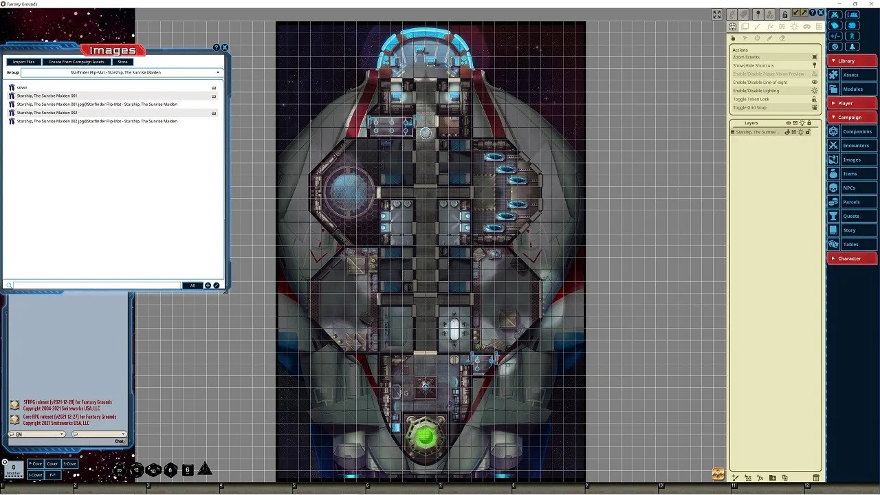 Fantasy Grounds - Starfinder RPG - Flip-Mat - Starship, The Sunrise Maiden Screenshot 4