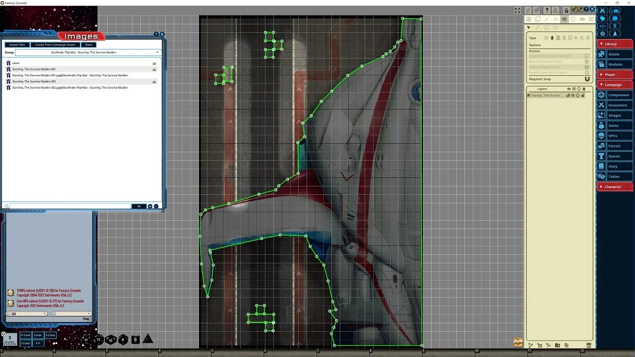 Fantasy Grounds - Starfinder RPG - Flip-Mat - Starship, The Sunrise Maiden Screenshot 2