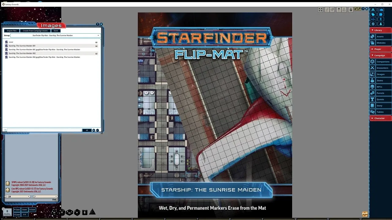 Fantasy Grounds - Starfinder RPG - Flip-Mat - Starship, The Sunrise Maiden Screenshot 0