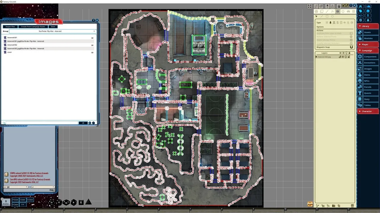 Fantasy Grounds - Starfinder RPG - Flip-Mat - Asteroid Screenshot 2