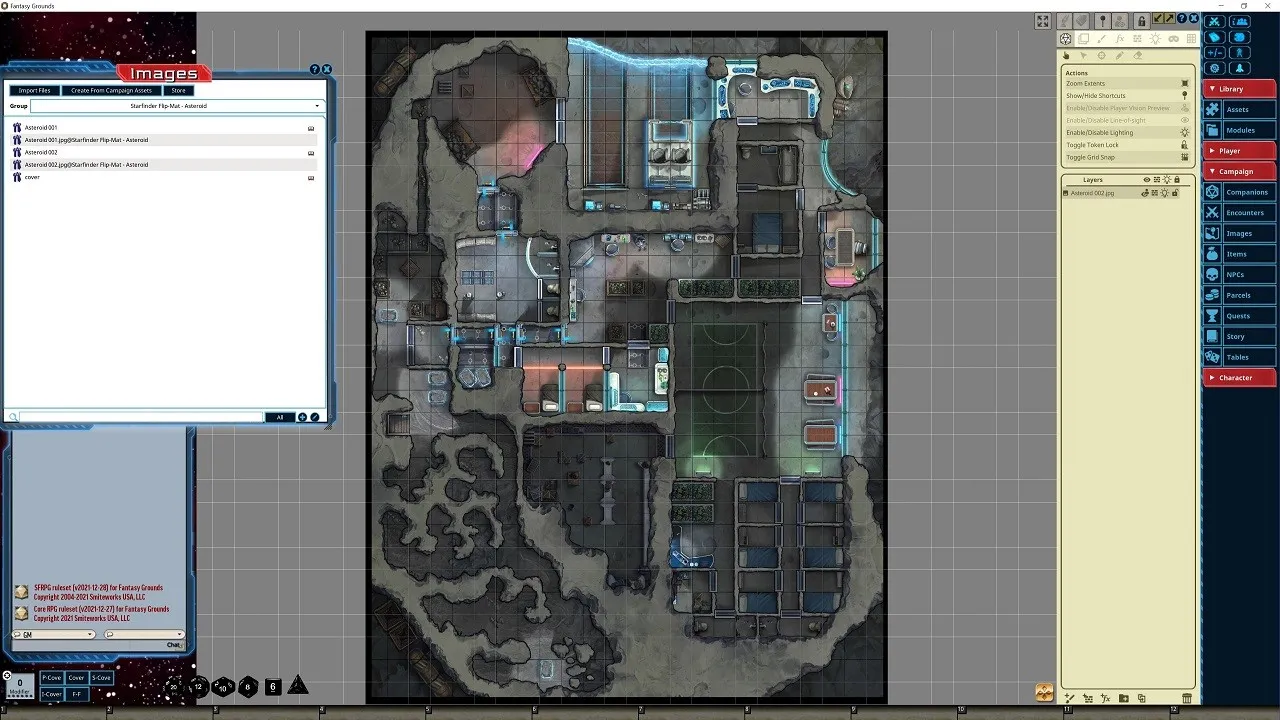 Fantasy Grounds - Starfinder RPG - Flip-Mat - Asteroid Screenshot 3