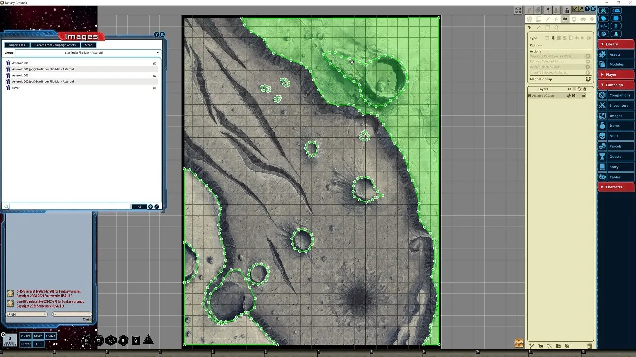 Fantasy Grounds - Starfinder RPG - Flip-Mat - Asteroid Screenshot 1