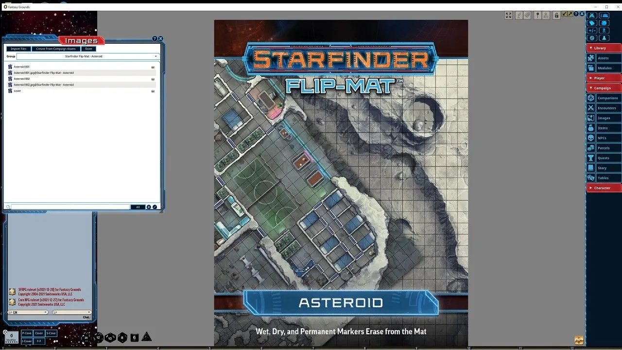 Fantasy Grounds - Starfinder RPG - Flip-Mat - Asteroid Screenshot 0