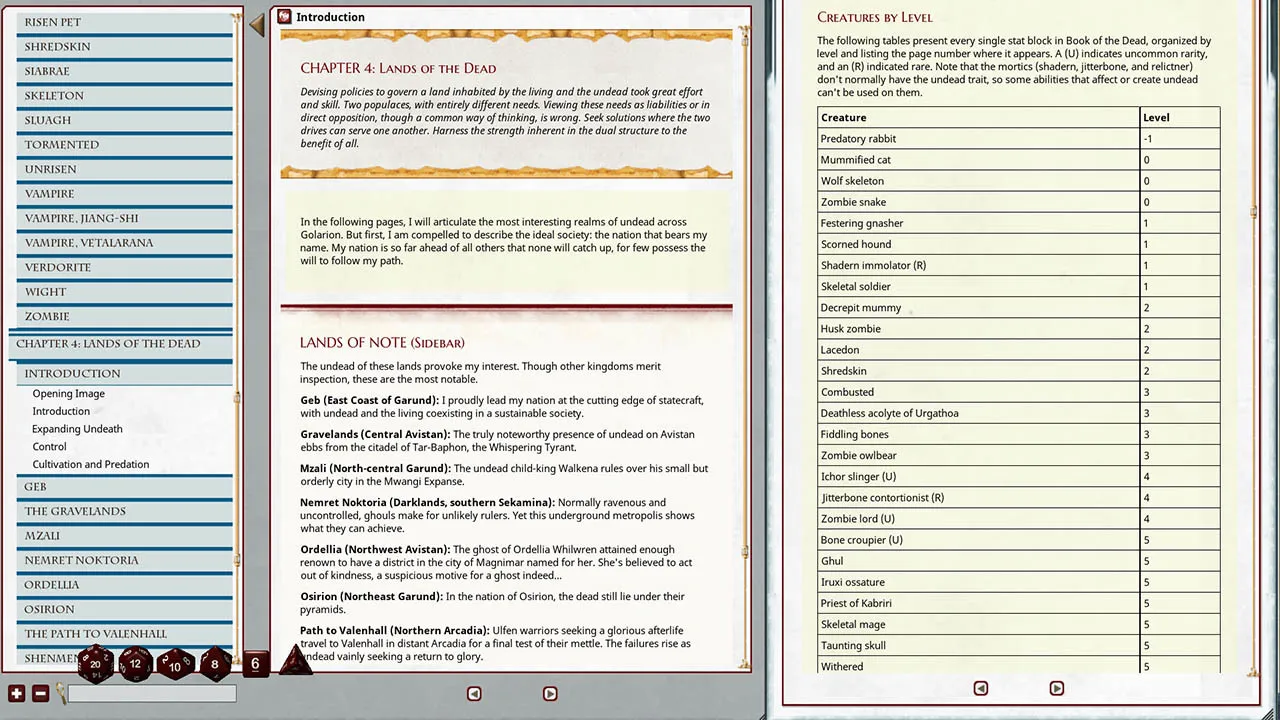 Fantasy Grounds - Pathfinder 2 RPG - Book of the Dead Screenshot 2