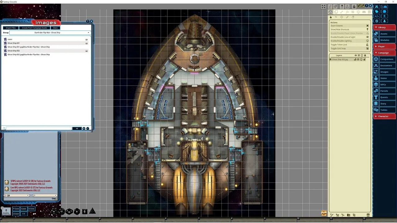 Fantasy Grounds - Starfinder RPG - Flipmat - Ghost Ship Screenshot 3
