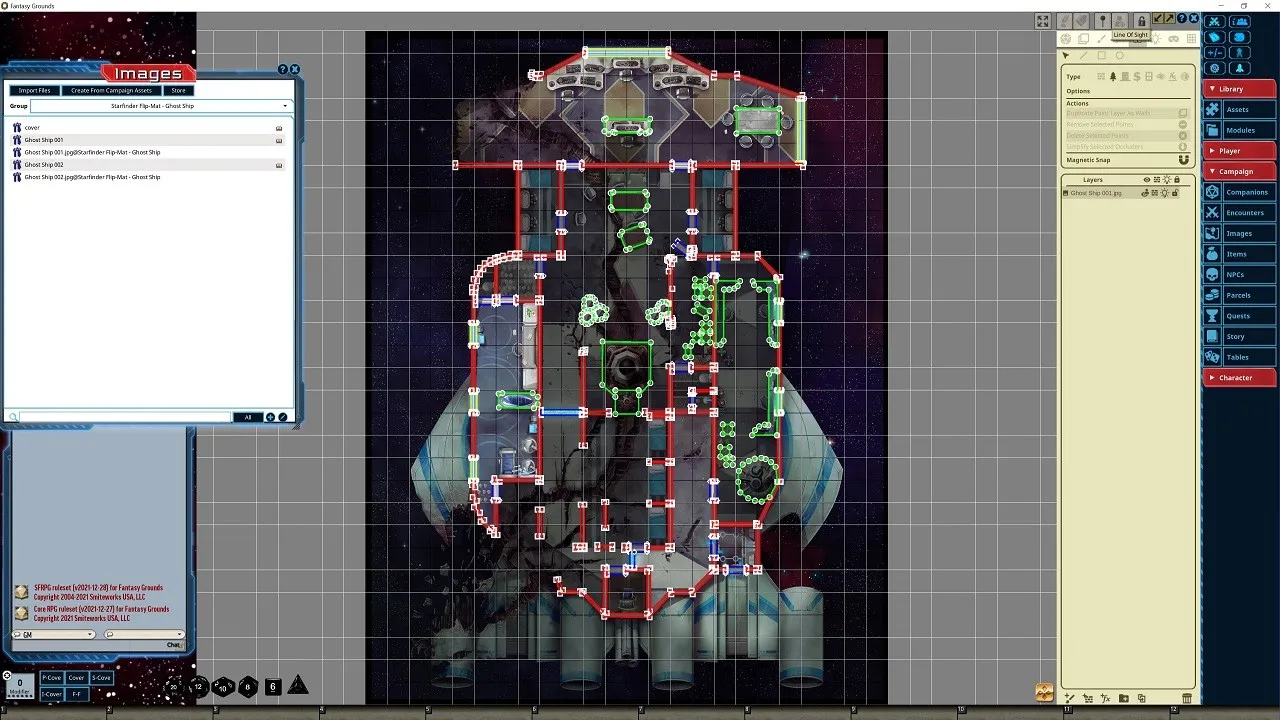 Fantasy Grounds - Starfinder RPG - Flipmat - Ghost Ship Screenshot 2