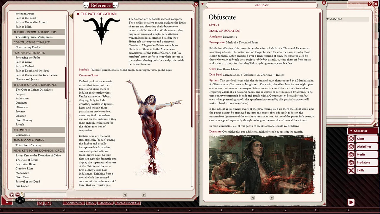 Fantasy Grounds - Sabbat: The Black Hand Screenshot 1