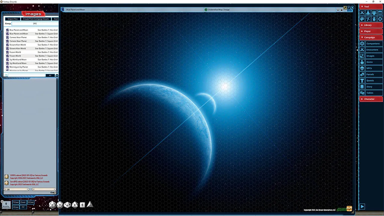 Fantasy Grounds - Star Battles: All Alone in the Black Space Map Pack Screenshot 1