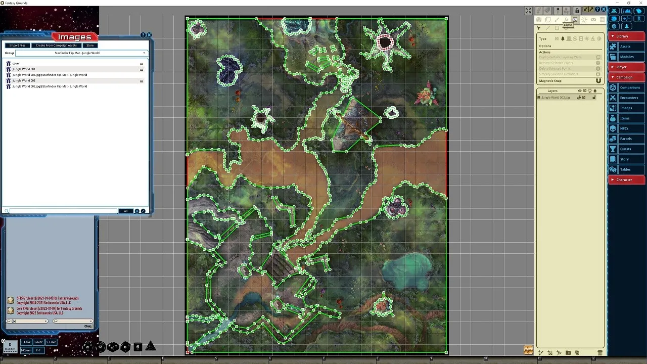 Fantasy Grounds - Starfinder RPG - Flipmat-Jungle World Screenshot 3