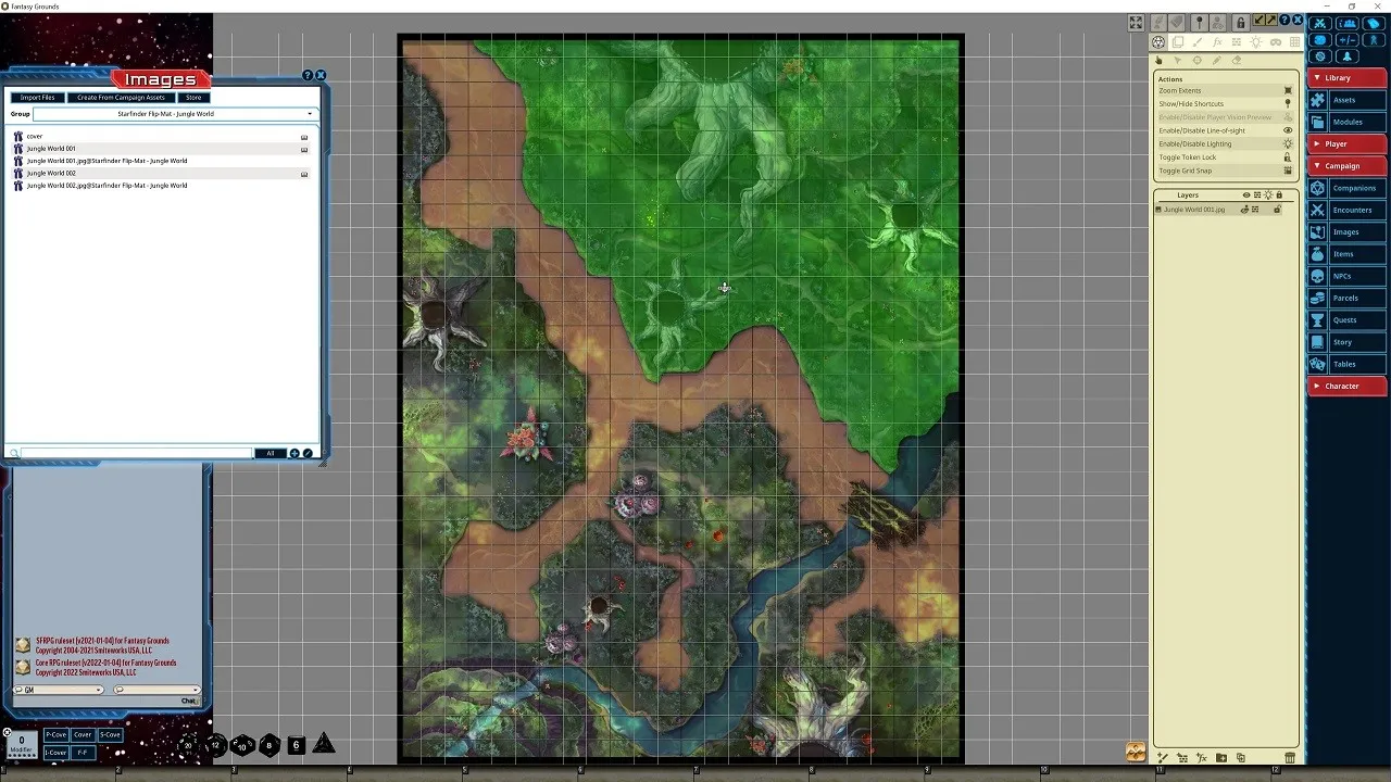 Fantasy Grounds - Starfinder RPG - Flipmat-Jungle World Screenshot 2