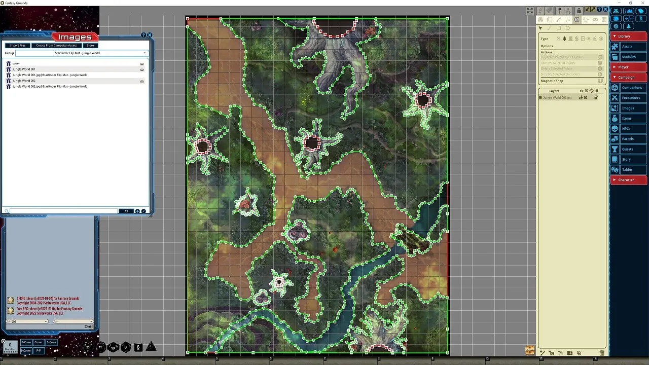 Fantasy Grounds - Starfinder RPG - Flipmat-Jungle World Screenshot 4