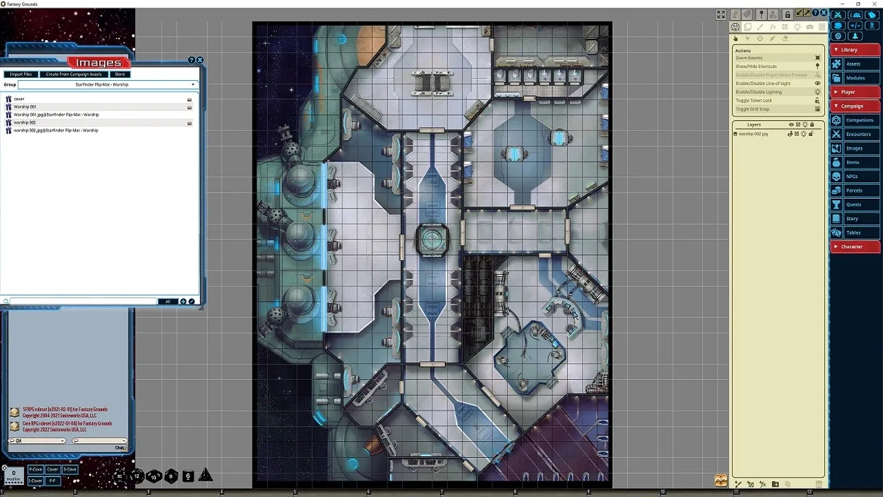 Fantasy Grounds - Starfinder RPG - Flipmat - Warship Screenshot 2