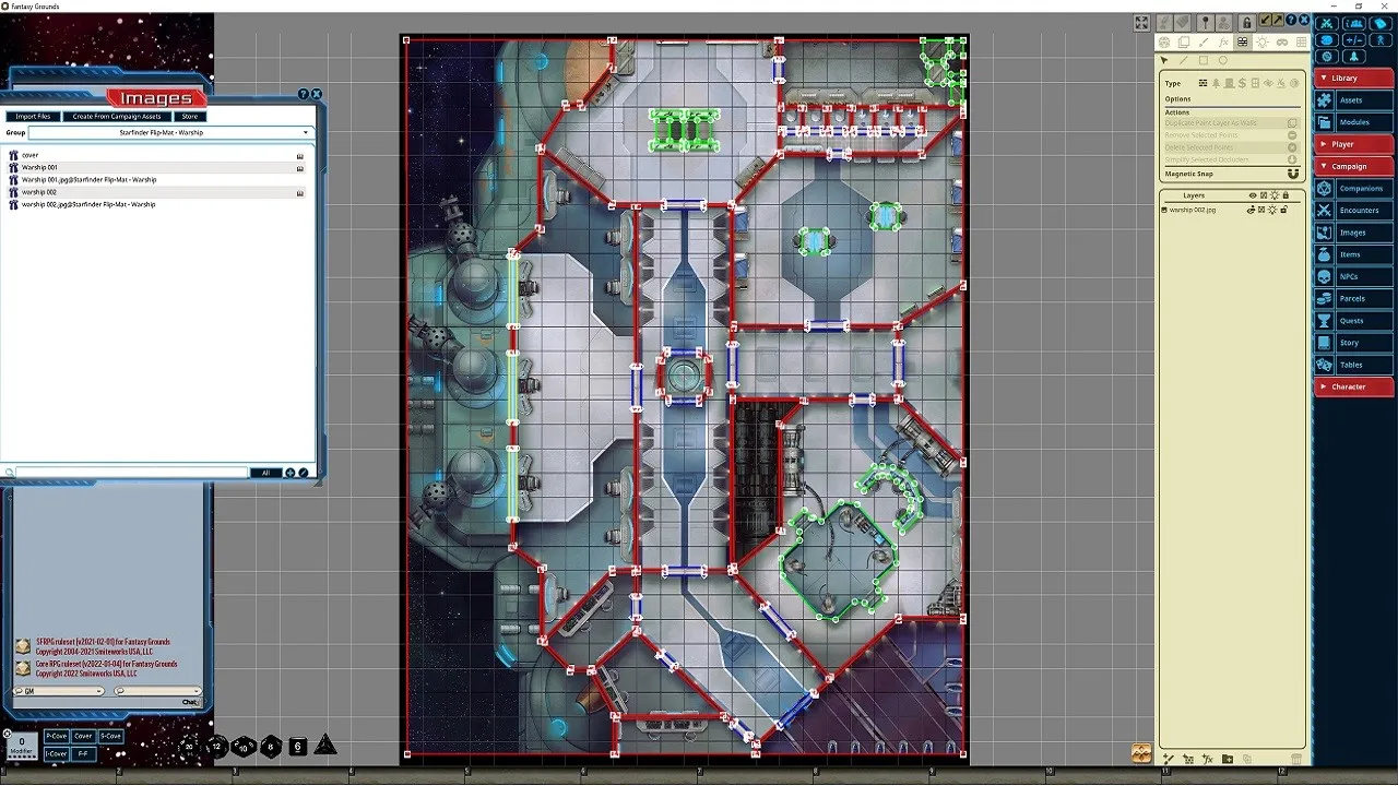Fantasy Grounds - Starfinder RPG - Flipmat - Warship Screenshot 3