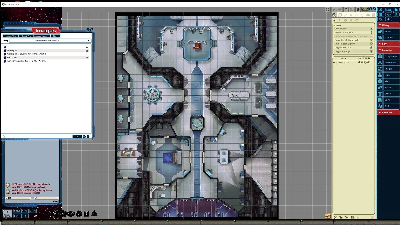 Fantasy Grounds - Starfinder RPG - Flipmat - Warship Screenshot 1