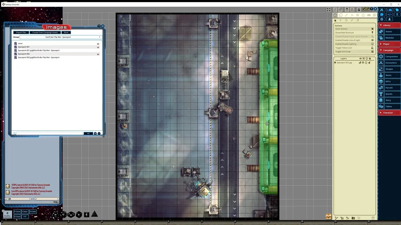 Fantasy Grounds - Starfinder RPG - Flipmat Spaceport Screenshot 1