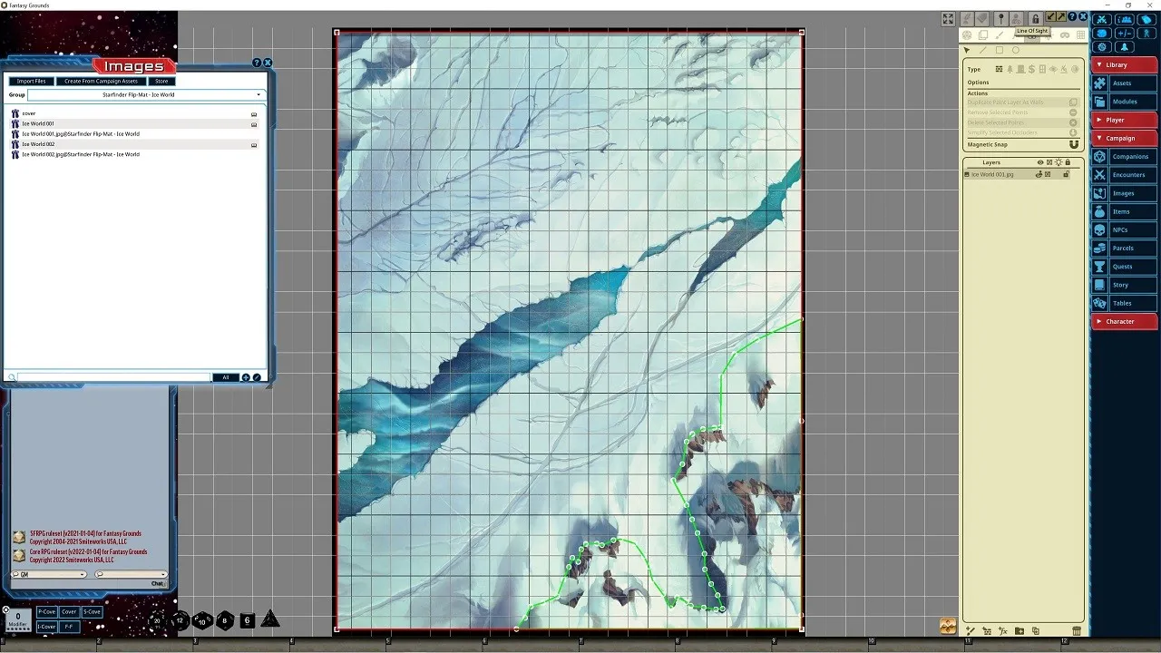 Fantasy Grounds - Starfinder RPG - Flipmat - Ice World Screenshot 2
