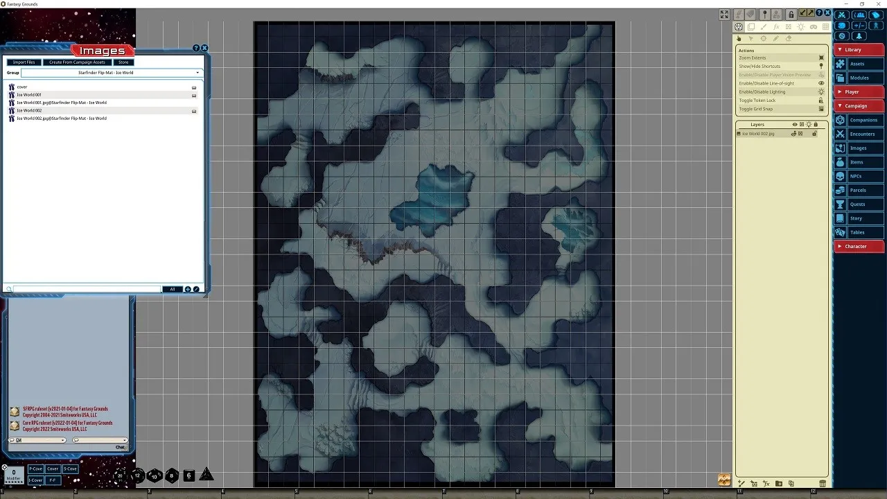 Fantasy Grounds - Starfinder RPG - Flipmat - Ice World Screenshot 1
