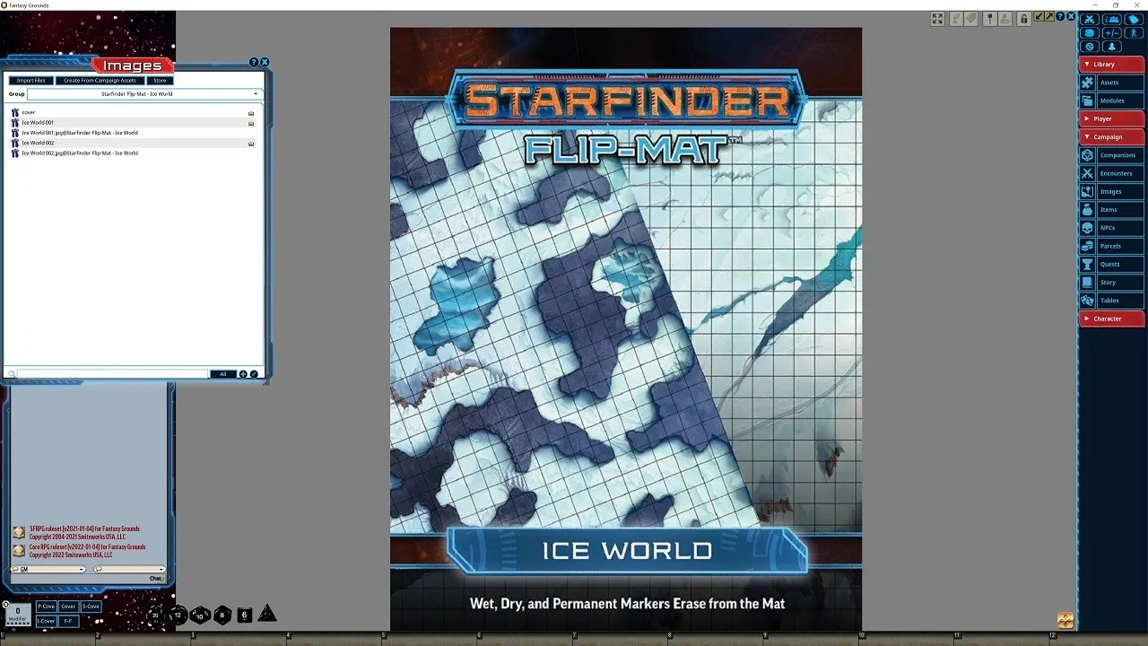 Fantasy Grounds - Starfinder RPG - Flipmat - Ice World Screenshot 0
