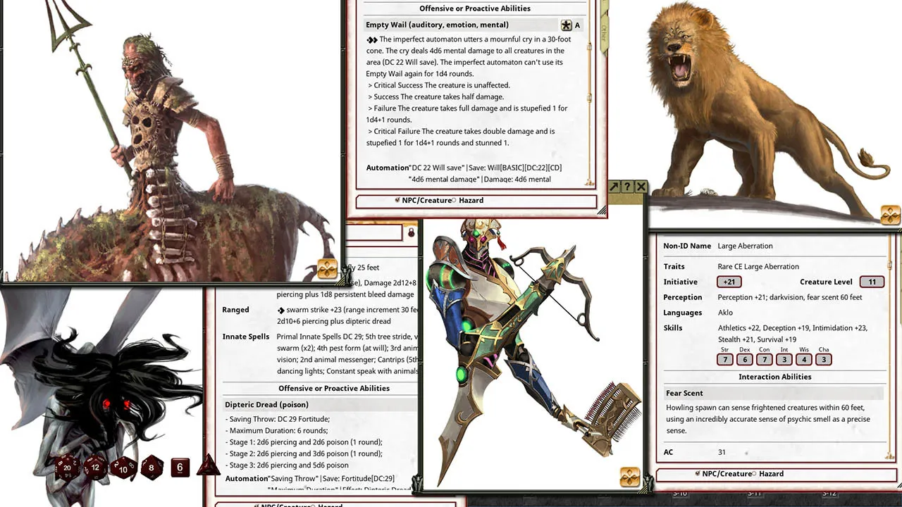 Fantasy Grounds - Pathfinder 2 RPG - Lost Omens: Monsters of Myth Screenshot 0