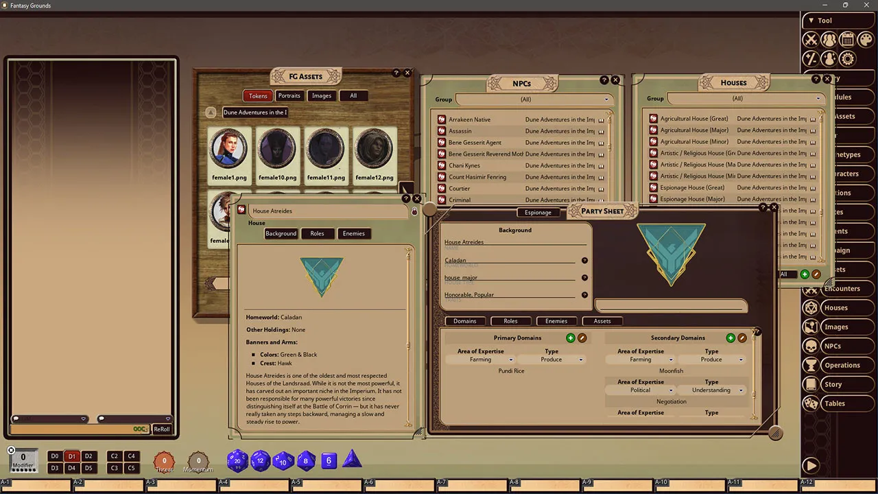 Fantasy Grounds - Dune Adventures in the Imperium Screenshot 1