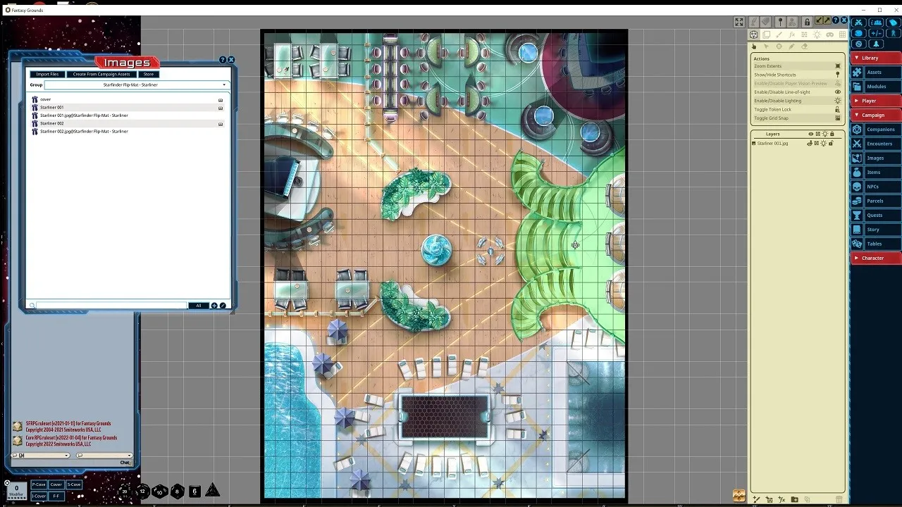 Fantasy Grounds - Starfinder RPG - Flipmat - Starliner Screenshot 0