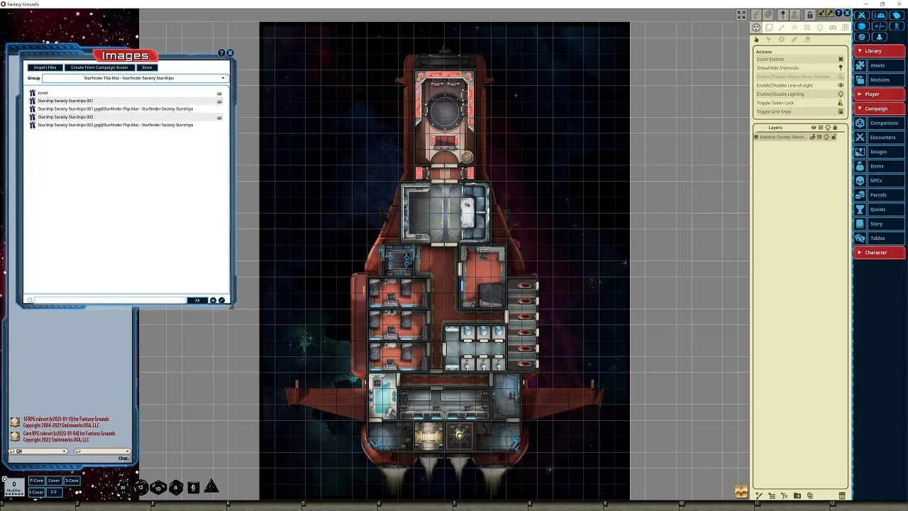 Fantasy Grounds - Starfinder RPG - Flipmat - Starfinder Society Starships Screenshot 0