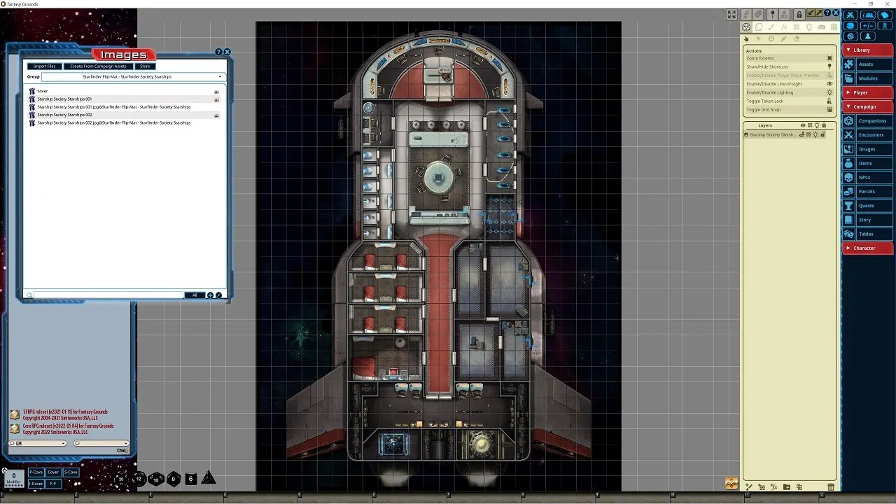 Fantasy Grounds - Starfinder RPG - Flipmat - Starfinder Society Starships Screenshot 3