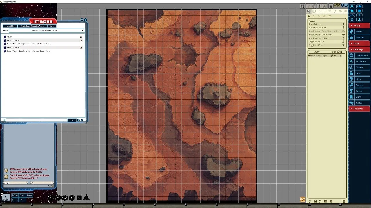 Fantasy Grounds - Starfinder RPG - FlipMat - Desert World Screenshot 2