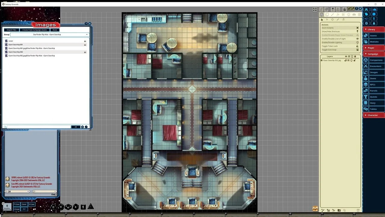 Fantasy Grounds - Starfinder RPG - FlipMat - Giant Starship Screenshot 2