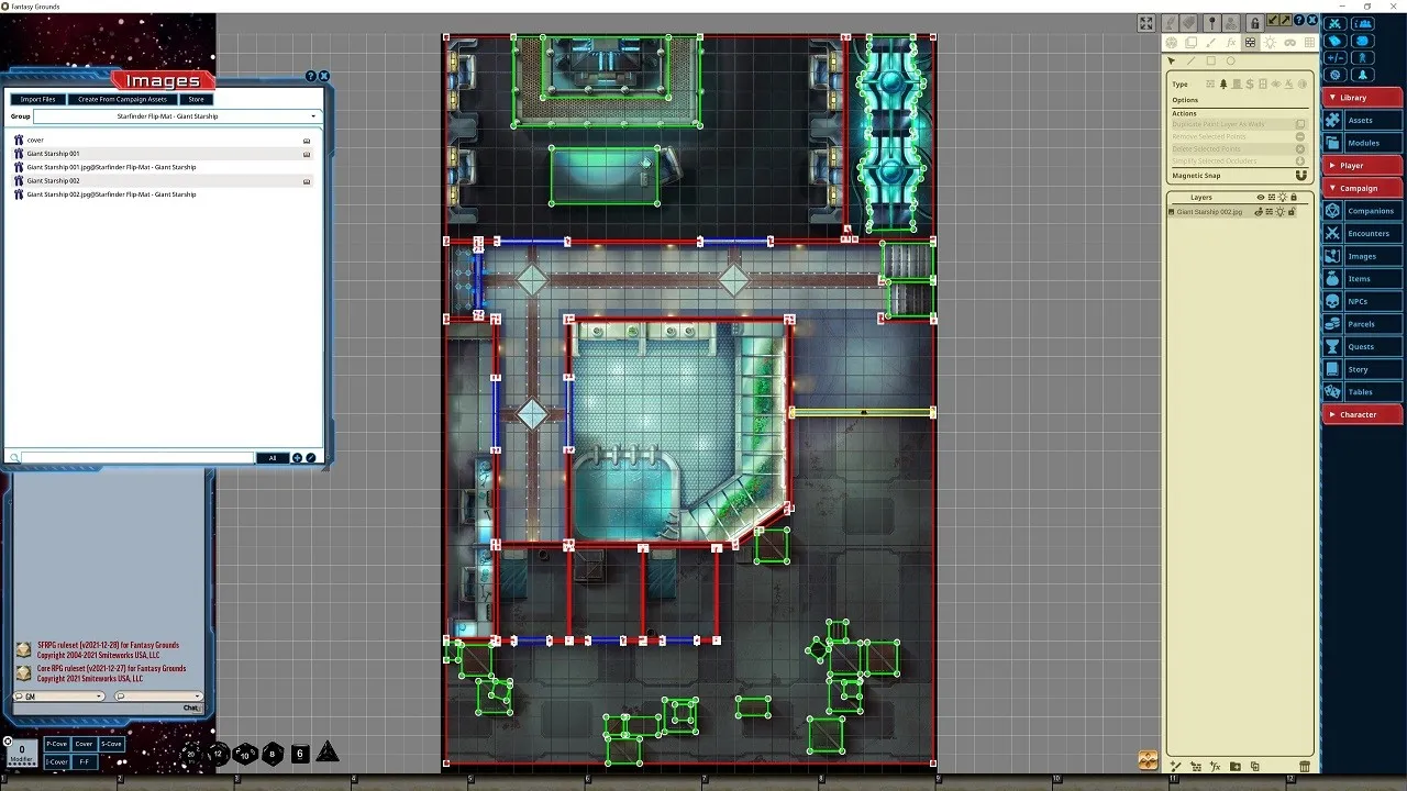 Fantasy Grounds - Starfinder RPG - FlipMat - Giant Starship Screenshot 1